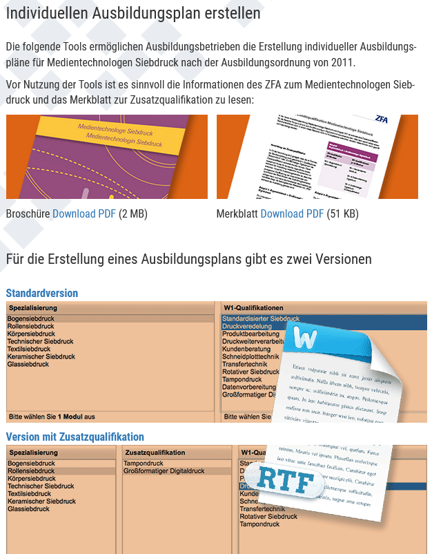Informationen-Ausbildungsbetriebe – Printmedientechnologie